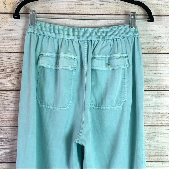 Crew Zip Up Sea Side Pants Mint Green Elastic Waist Slim Straight Leg - Picture 6 of 12